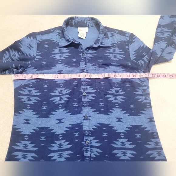 Dickies Women Button-Front Long Sleeve Shirt Southwest Print Medium 100% Cotton - Picture 7 of 10